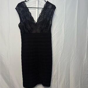 Dressbarn Black Lace Midi Dress Size 12